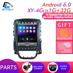 4G RAM Vertical screen android 9.0 system car gps multimedia video radio player in dash for opel ASTRA J  car navigaton stereo