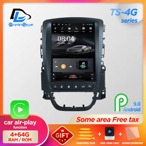 4G RAM Vertical screen android 9.0 system car gps multimedia video radio player in dash for opel ASTRA J  car navigaton stereo