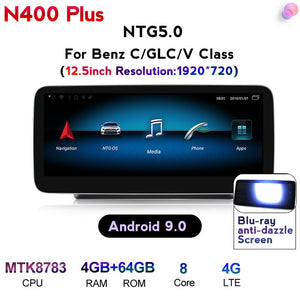 NaviFly 10.25" IPS Screen 8 core Android 10.0 Car GPS Navigation player For Mercedes Benz C Class W205 2014-2018 NTG5.0 With WIF