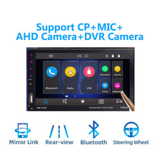 Load image into Gallery viewer, 2 Din Car Radio Bluetooth mirrorlink 2din Car Autoradio 7&#39;&#39; MP5 Player Car Backup Monitor Car Audio For Rearview Camera Remote
