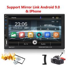Load image into Gallery viewer, 2 Din Car Radio Bluetooth mirrorlink 2din Car Autoradio 7&#39;&#39; MP5 Player Car Backup Monitor Car Audio For Rearview Camera Remote
