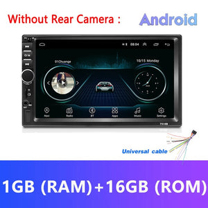 Podofo Android 2 Din Car Radio RAM 2GB+ ROM 32GB Android 7'' 2Din Car Radio Autoradio GPS Multimedia Player For Ford VW Golf