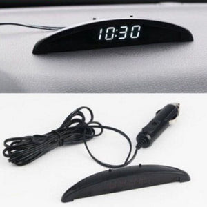 Car Electronic Clock Ornament Automotive Nightlight Mode Interior Temperature Voltmeter Decoration Watch Multifunction Accessory