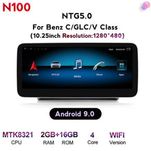 Load image into Gallery viewer, NaviFly 10.25&quot; IPS Screen 8 core Android 10.0 Car GPS Navigation player For Mercedes Benz C Class W205 2014-2018 NTG5.0 With WIF
