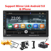 Load image into Gallery viewer, 2 Din Car Radio Bluetooth mirrorlink 2din Car Autoradio 7&#39;&#39; MP5 Player Car Backup Monitor Car Audio For Rearview Camera Remote
