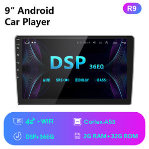 2 Din Android 8.1 2G+32G 4G NET 9/10.1 Inch Car Radio Multimedia Video Player 2Din Navigation GPS FM For Nissan Kia Honda VW